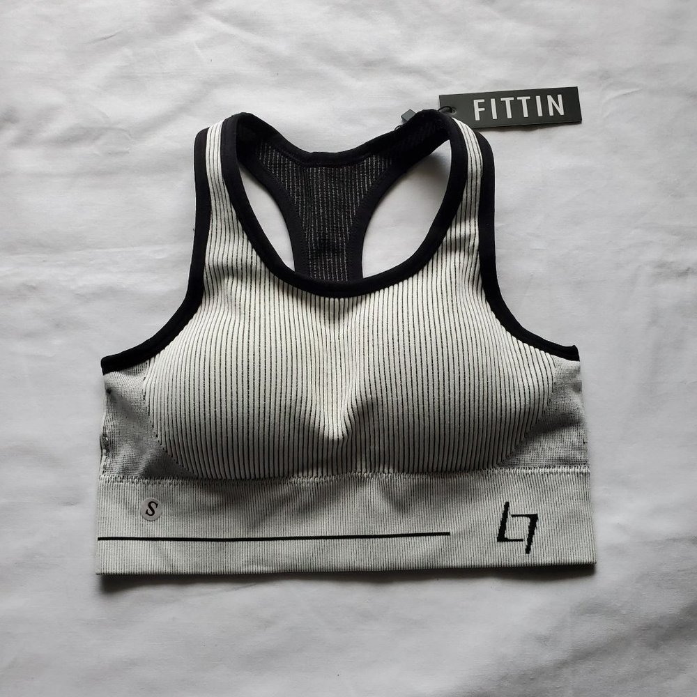 FITTIN Women's Sport Essentials Stripe Racerback Yoga Sports Bra Small‎ NWOT - Picture 12 of 12